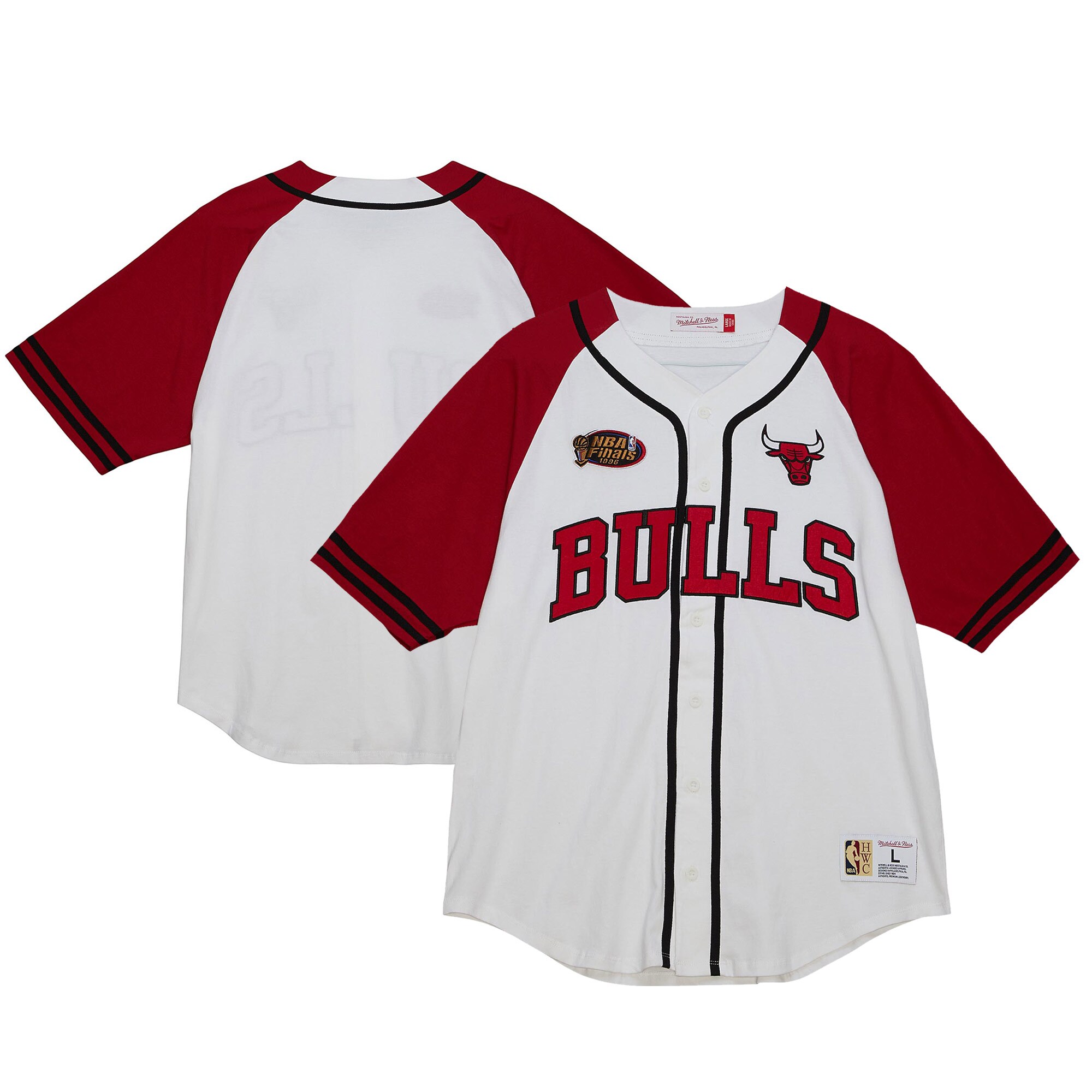 Chicago Bulls Mitchell & Ness Practice Day Baseball Basketball Jersey - White