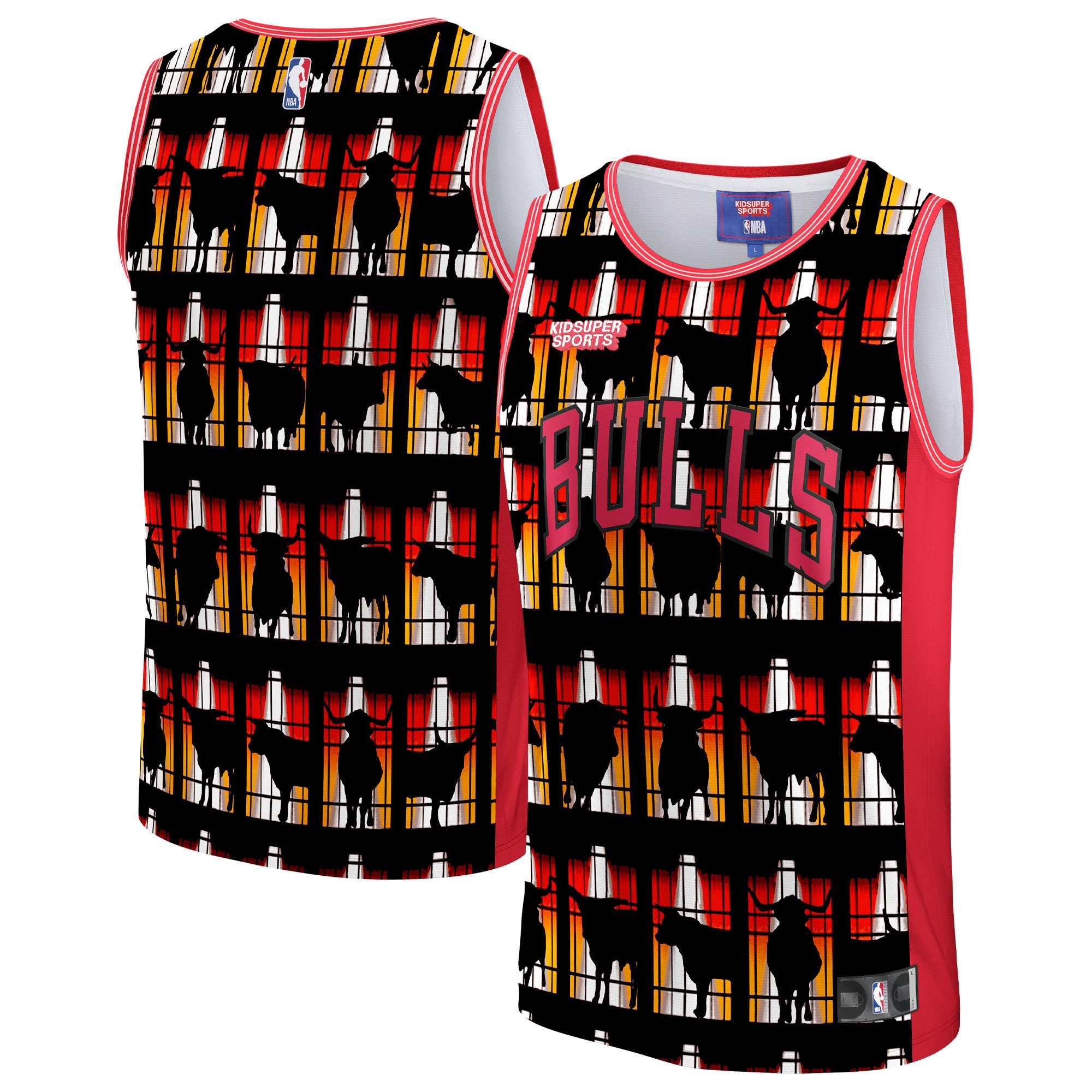 Chicago Bulls Nba & Kidsuper Studios By Fanatics Unisex Hometown Basketball Jersey - Red