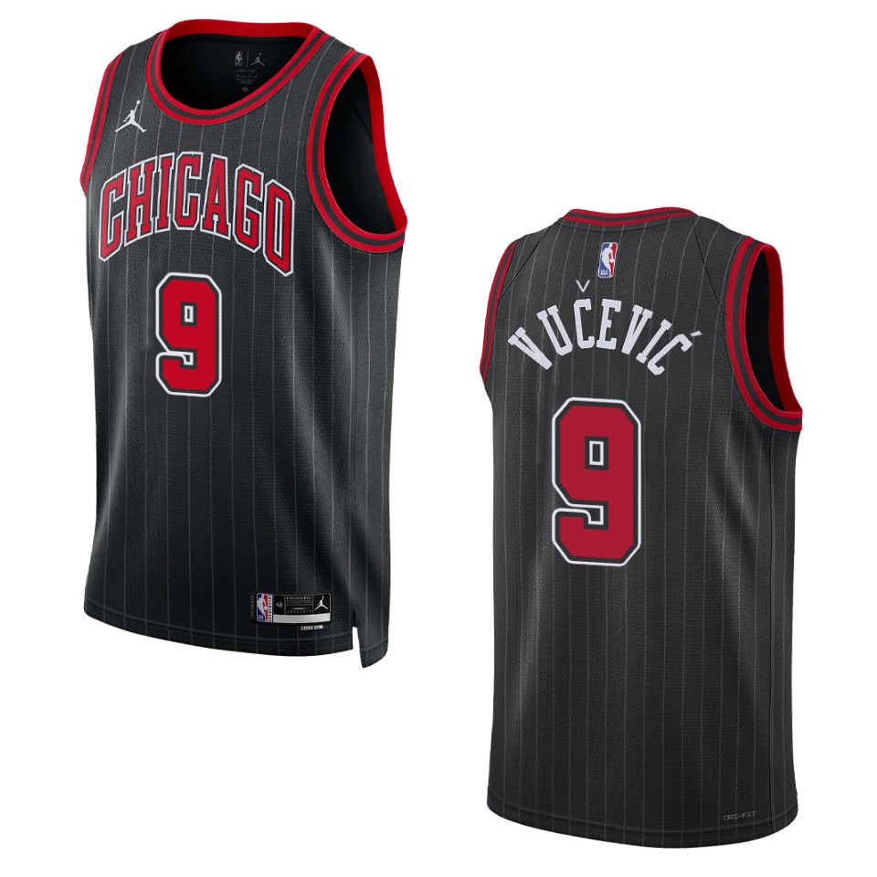 Chicago Bulls Nikola Vucevic 2022-23 Statement Edition Black Swingman Basketball Jersey