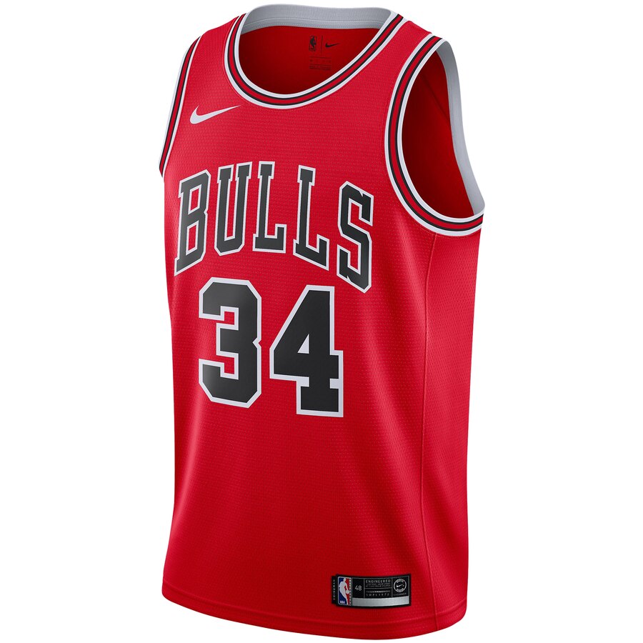 Alternative view of Chicago Bulls Wendell Carter Jr. Men's Swingman Team Basketball Jersey - Red