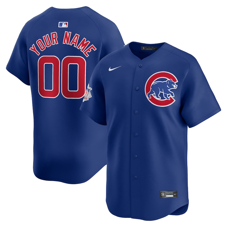Chicago Cubs Alternate Limited Custom Men Baseball Jersey - Royal