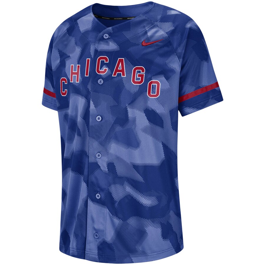 Alternative view of Chicago Cubs Camo Jersey – Royal