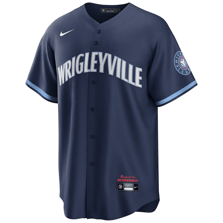 Alternative view of Chicago Cubs City Connect Men Jersey - Navy