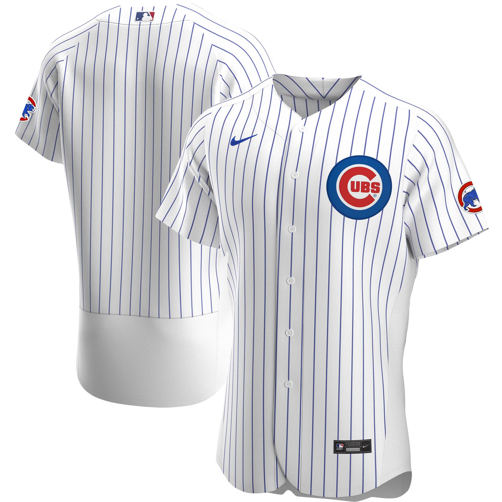 Alternative view of Chicago Cubs Home Authentic Team Baseball Jersey – White