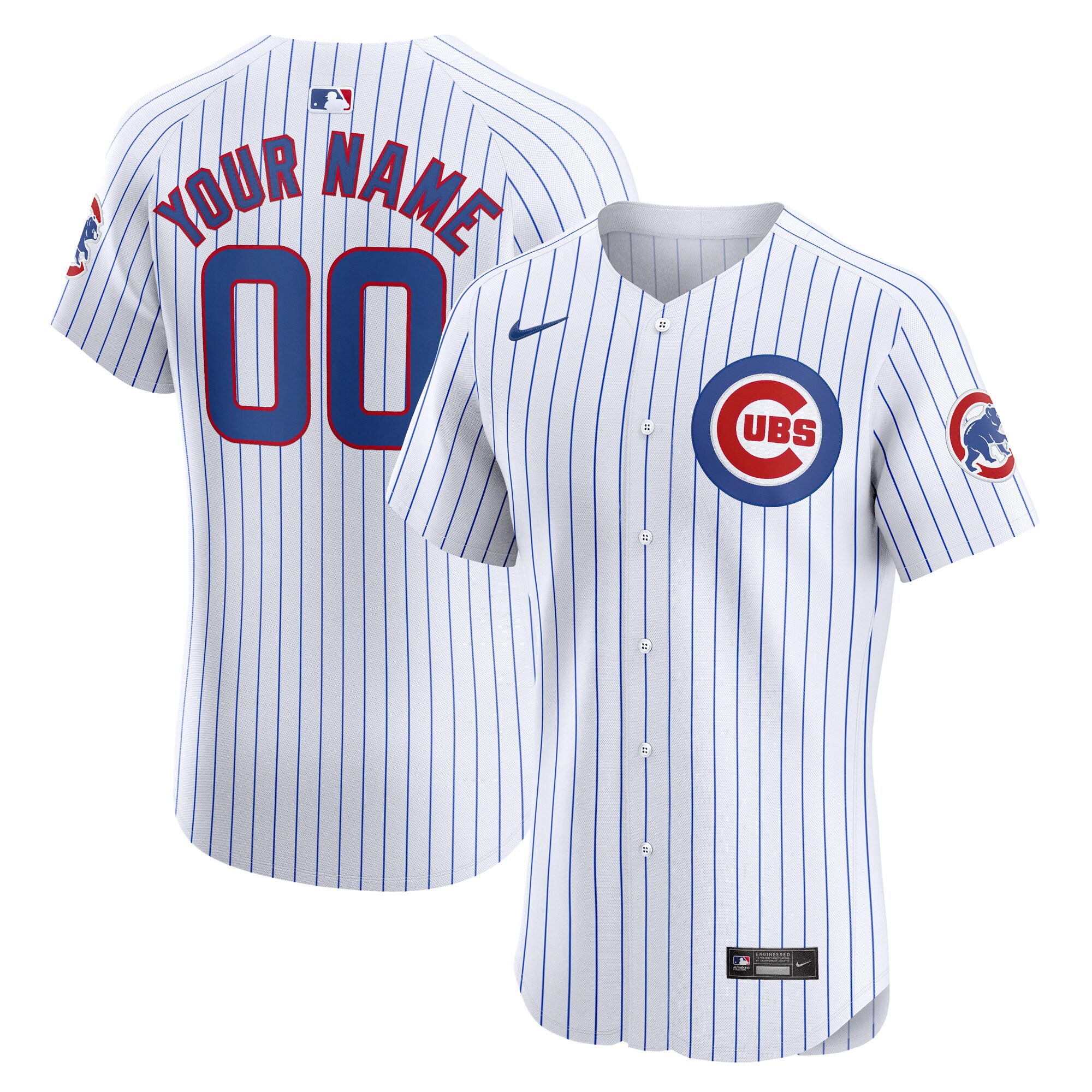 Chicago Cubs Home Elite Custom Baseball Jersey - White