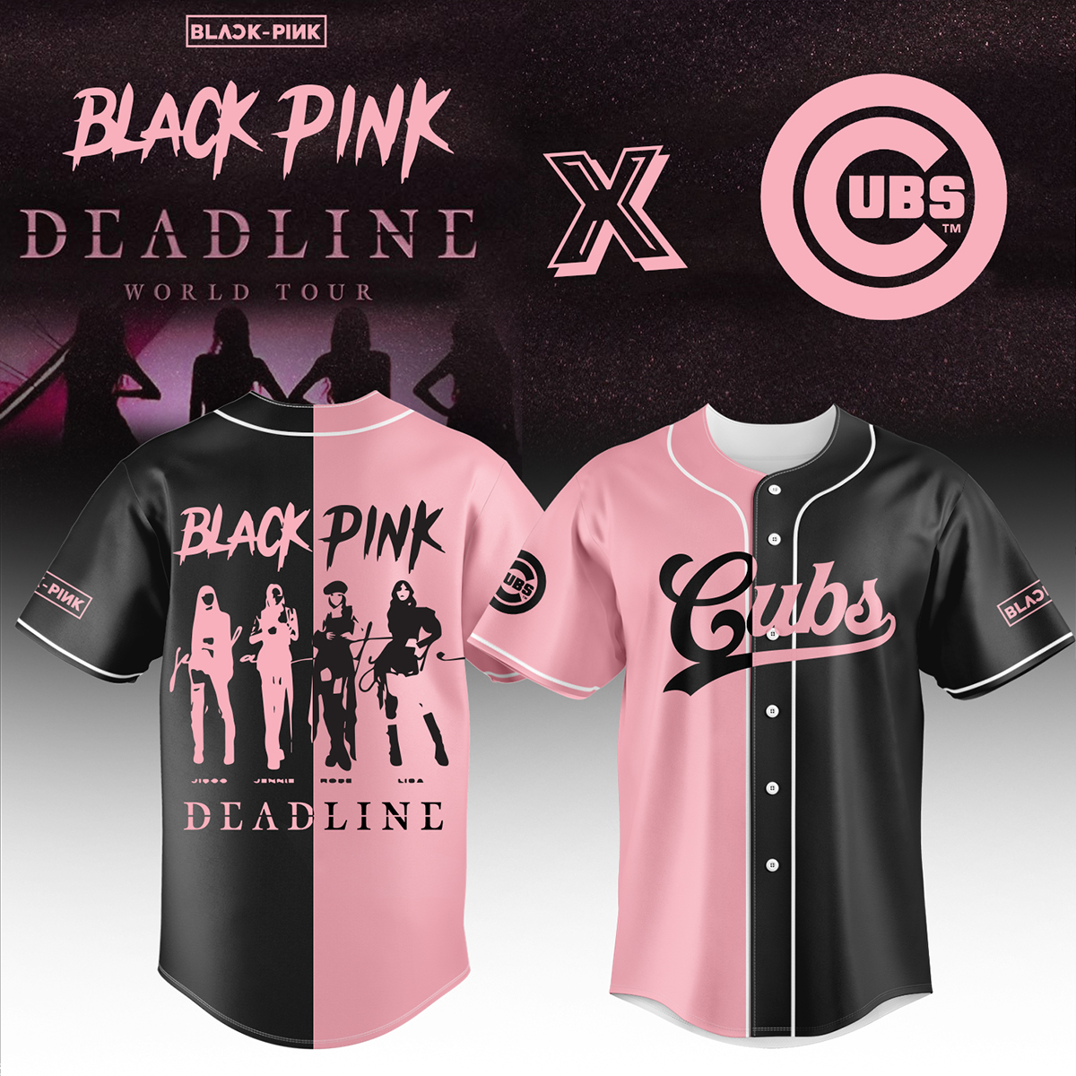 Chicago Cubs Mlb X Blackpink Baseball Jersey