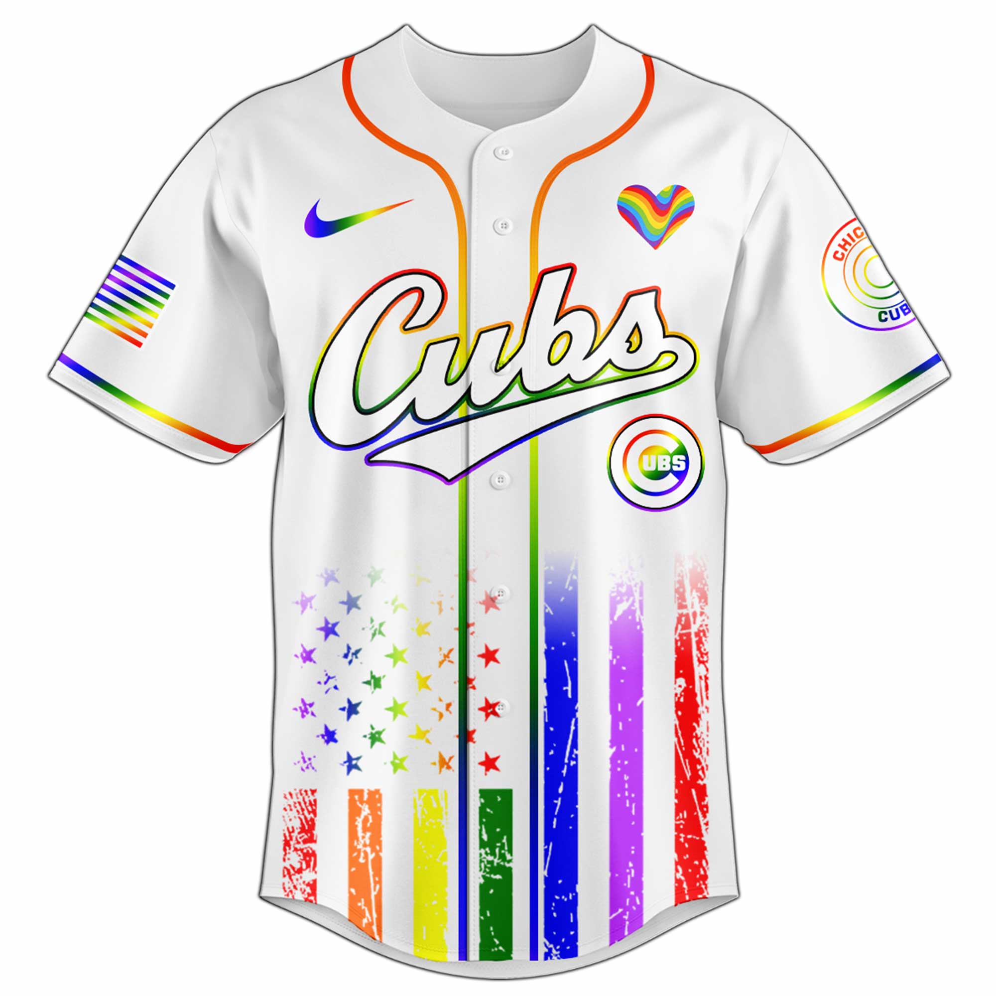 Alternative view of Chicago Cubs Mlb X Happy Pride Month Limited Edition Jersey 2025