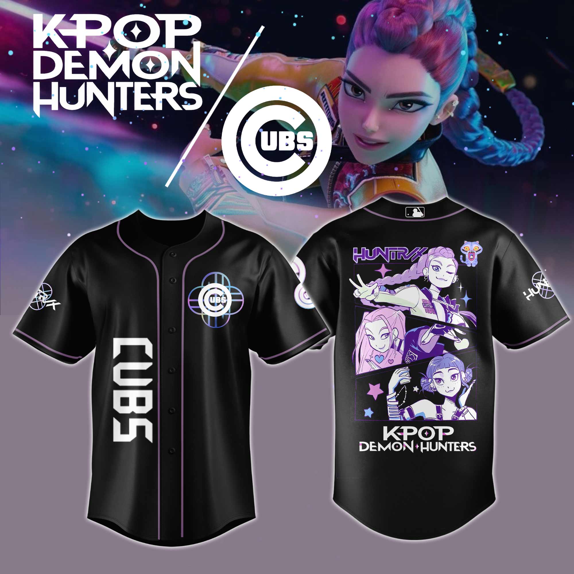 Chicago Cubs Mlb X Kpop Demon Hunters Baseball Jersey