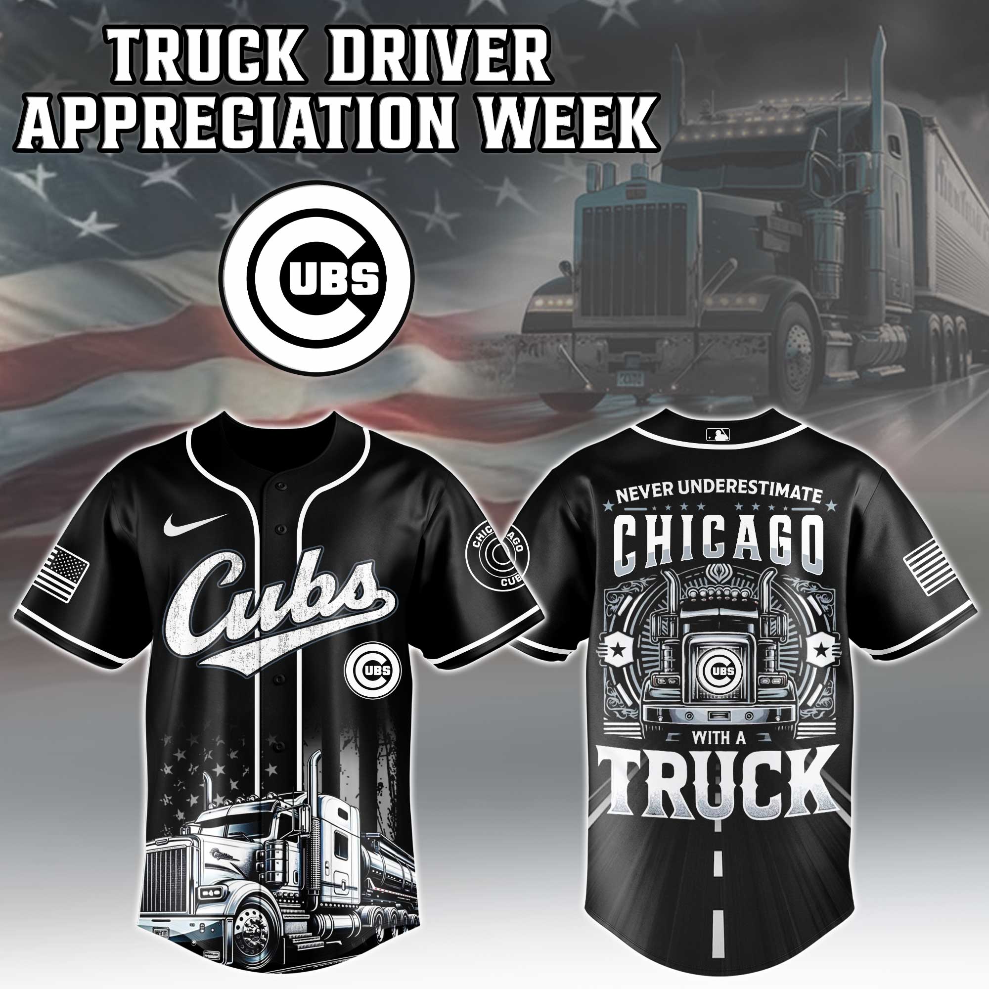 Chicago Cubs Mlb X Nation Truck Driver Appreciation Week Limited Edition Jersey 2025