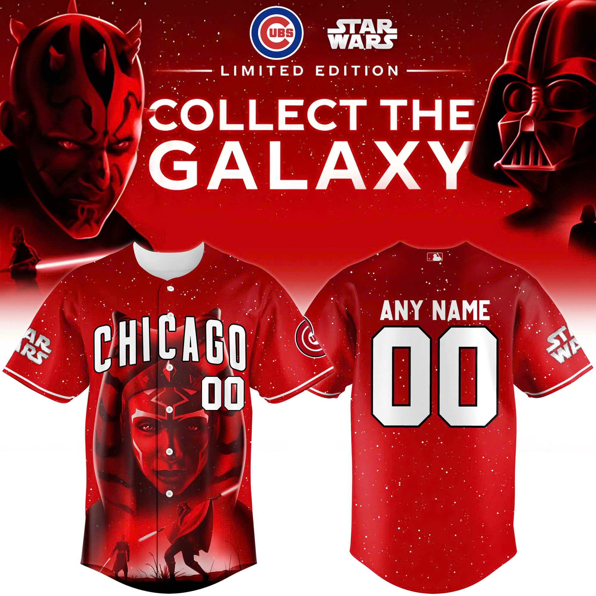 Chicago Cubs Mlb X Star Wars Ahsoka Tano Baseball Jersey
