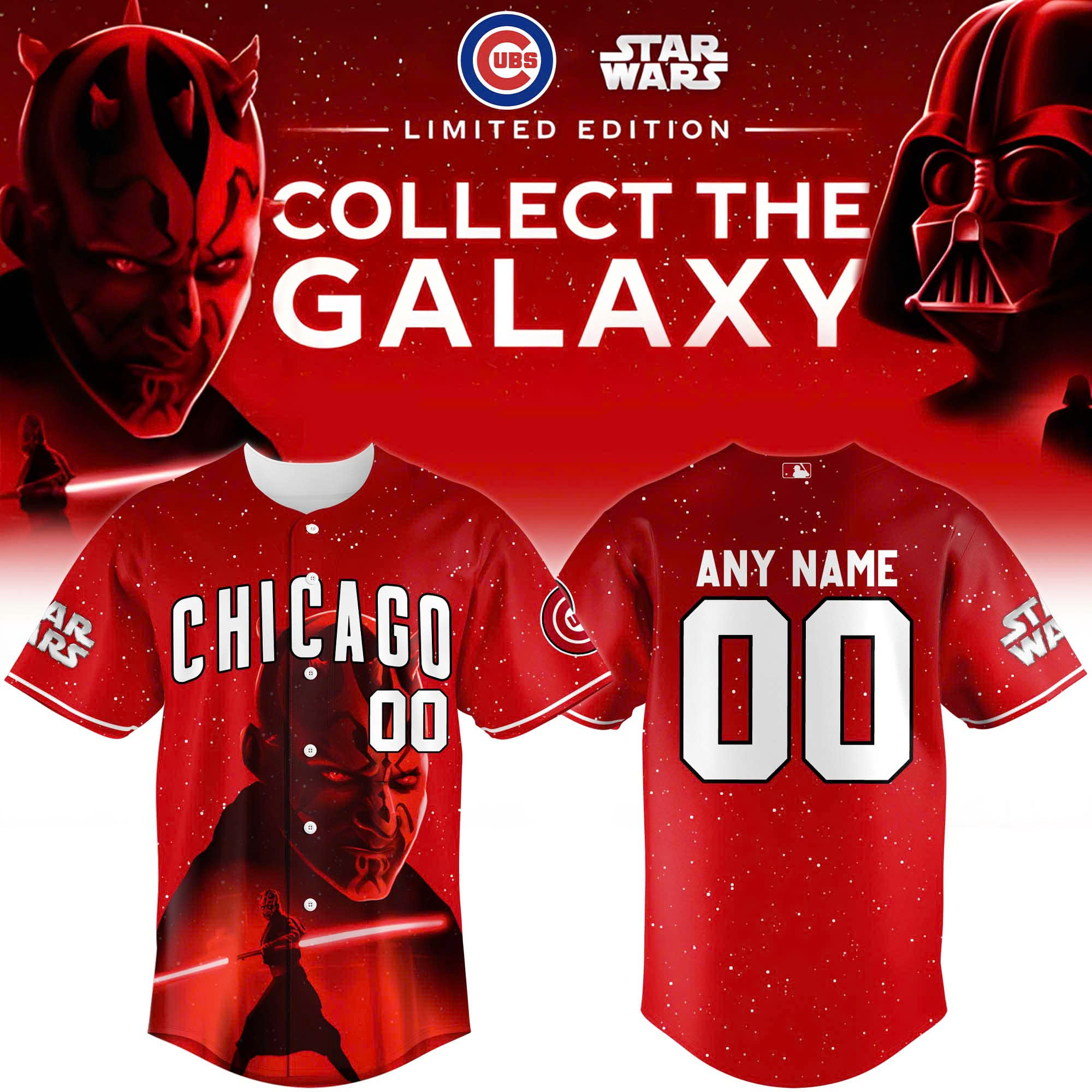 Chicago Cubs Mlb X Star Wars Darth Maul Baseball Jersey