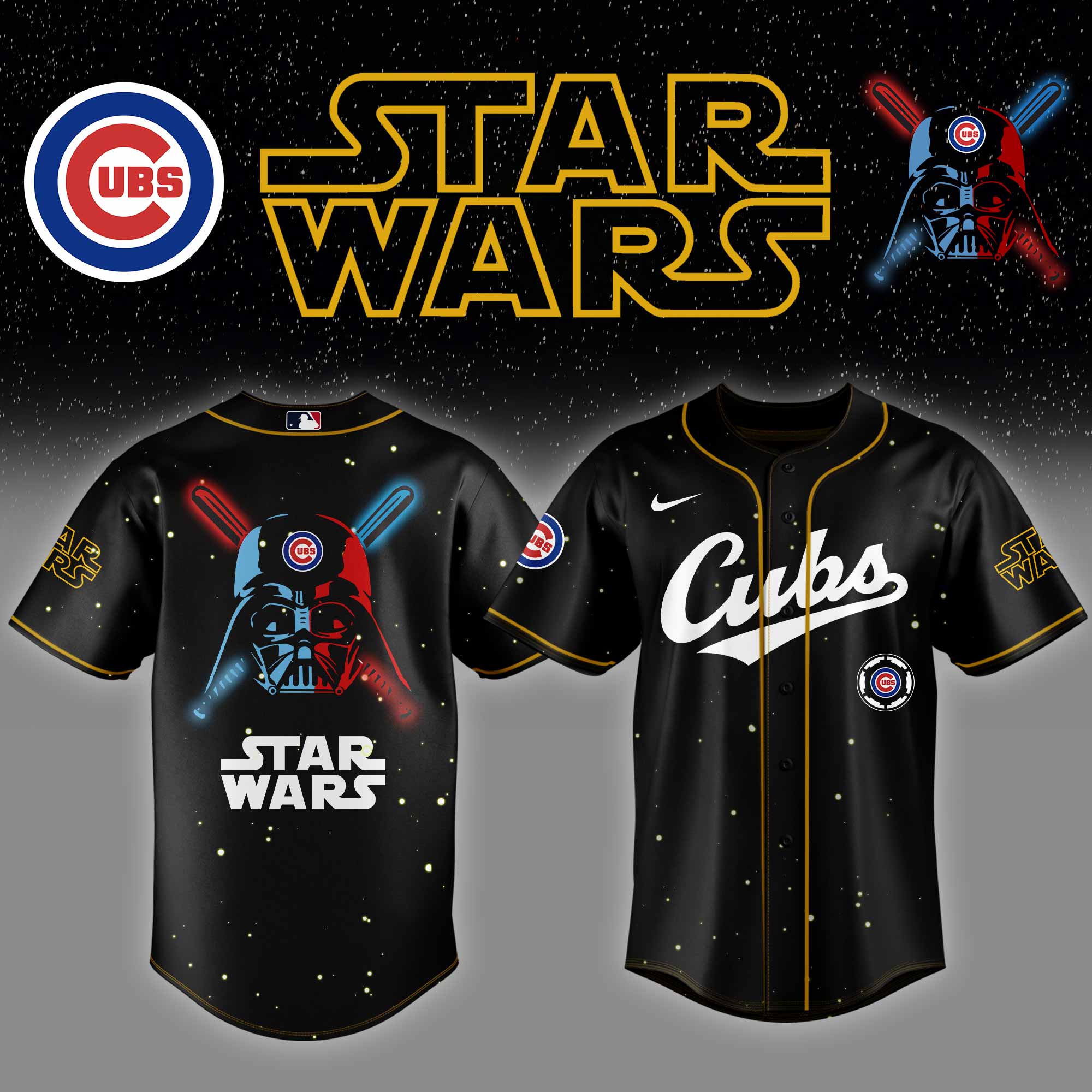 Chicago Cubs Mlb X Starwars Baseball Jersey