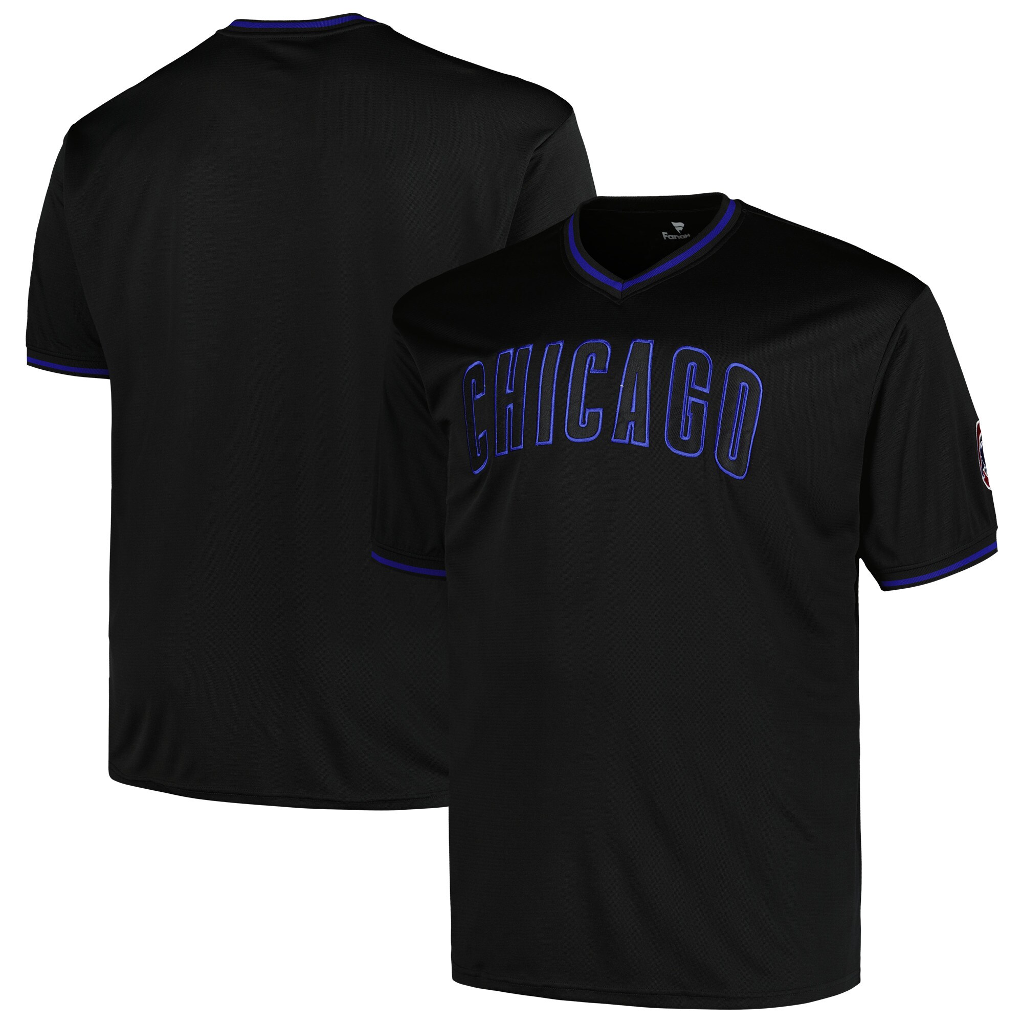 Chicago Cubs Profile Big & Tall Pop Fashion Baseball Jersey - Black