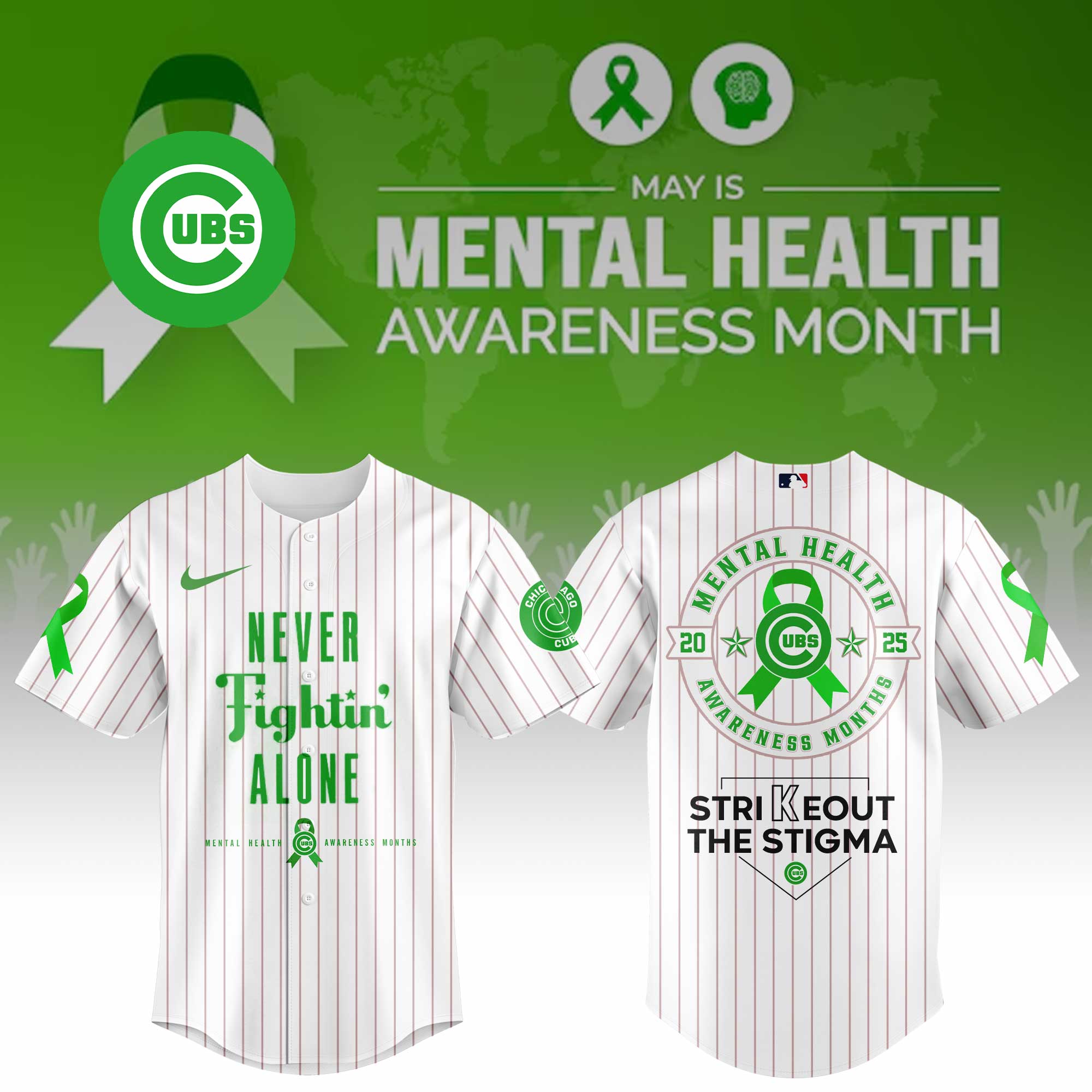 Chicago Cubs Special Mental Health Awareness Week Limited Edition Jersey