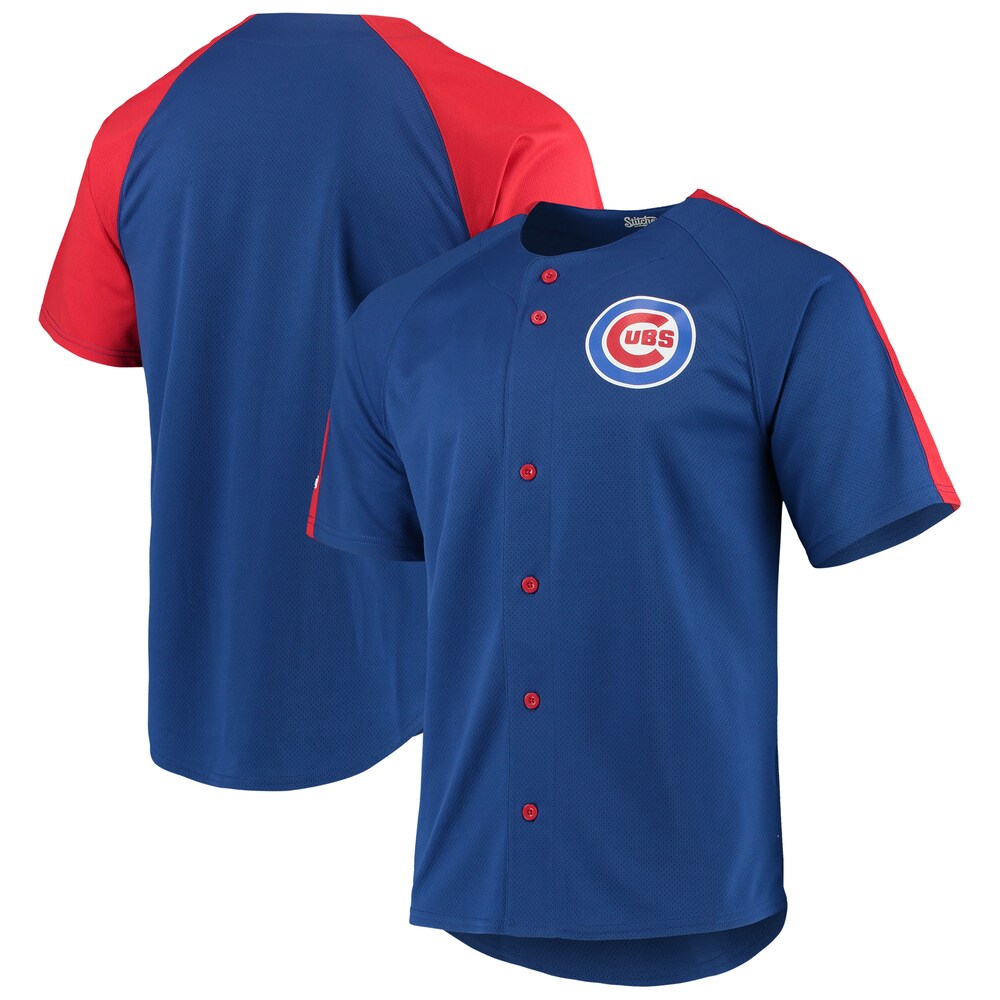 Chicago Cubs Stitches Logo Button-up Jersey - Royal