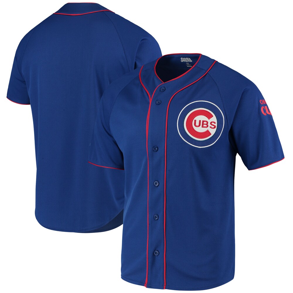 Chicago Cubs Stitches Team Color Full-button Jersey - Royal