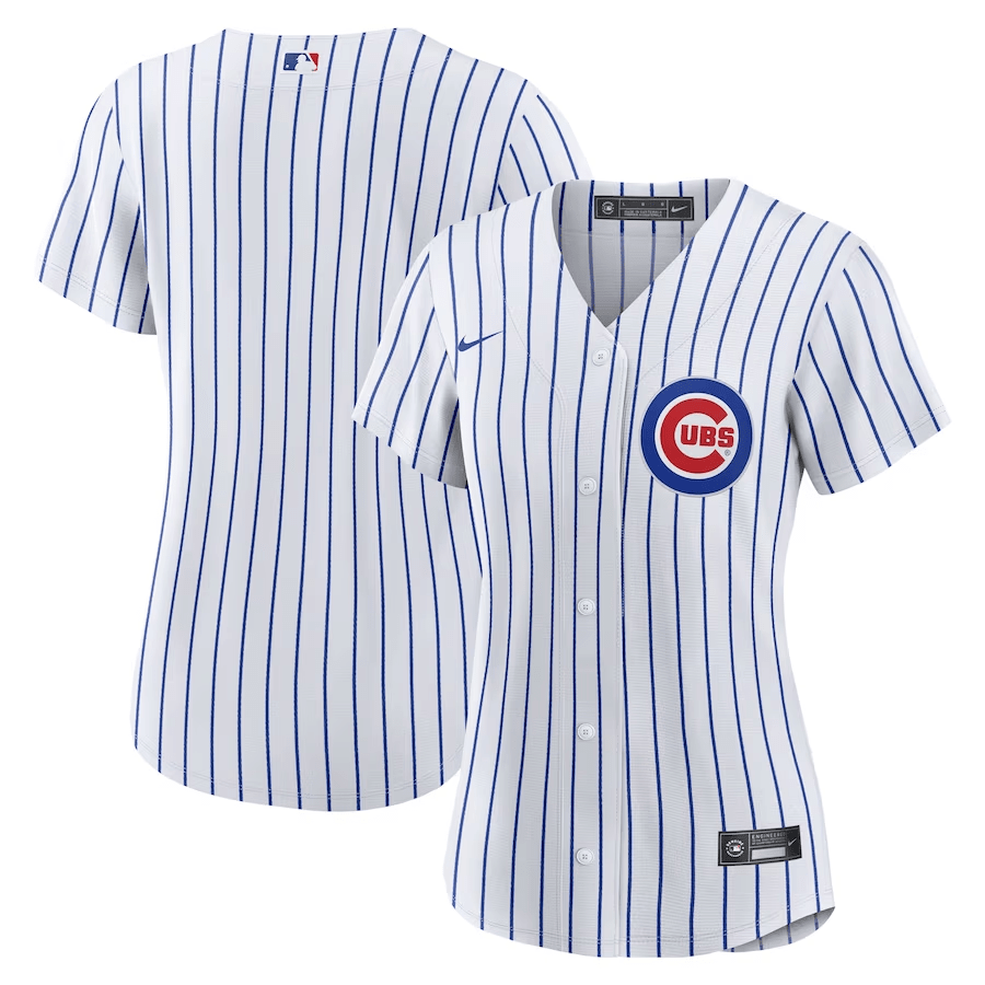 Chicago Cubs Women Home Baseball Jersey - White