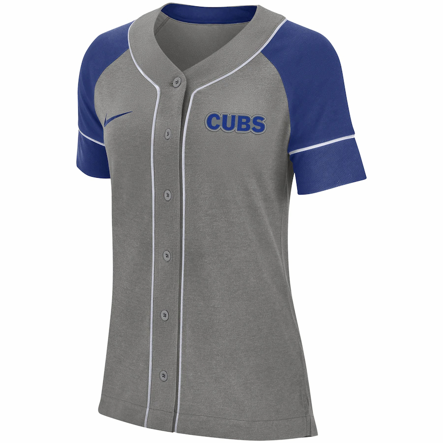Alternative view of Chicago Cubs Women's Classic Baseball Jersey - Gray