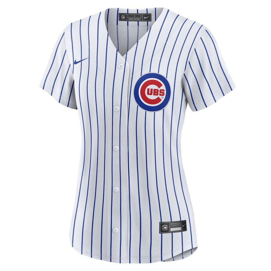 Alternative view of Chicago Cubs Women's Home Team Jersey - White