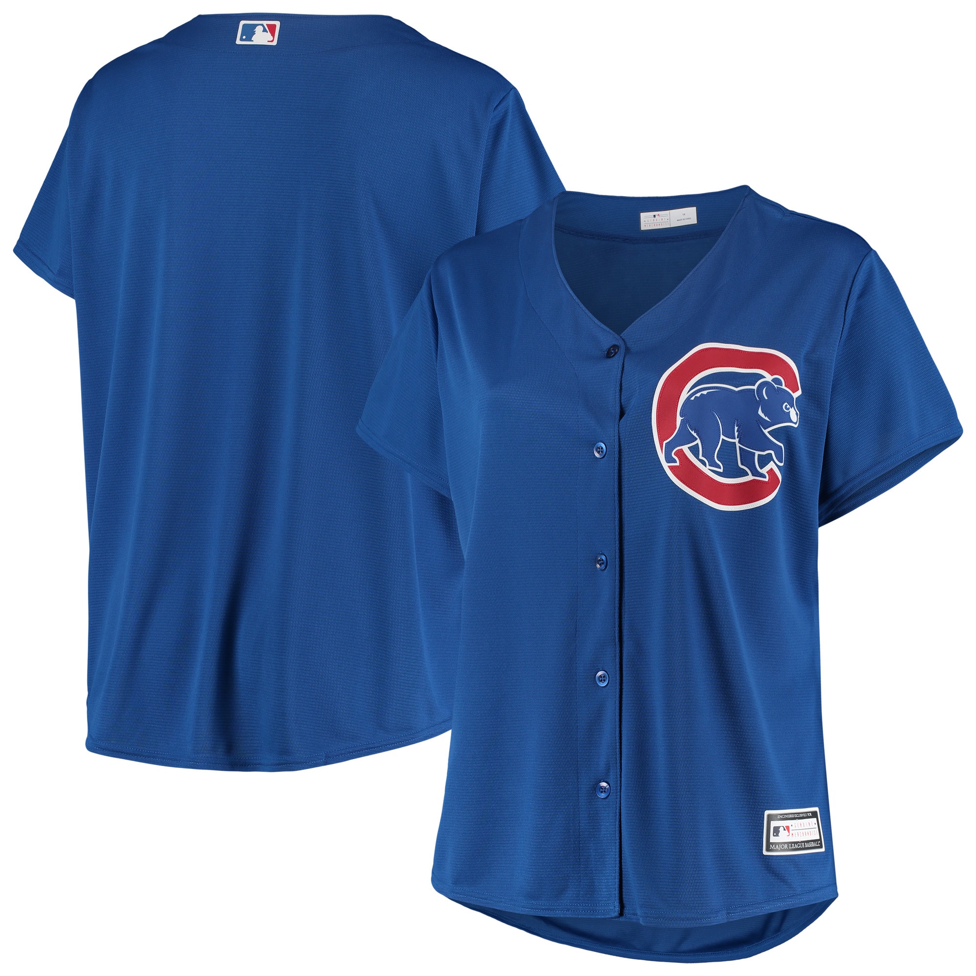 Chicago Cubs Women’s Plus Size Sanitized Replica Team Jersey – Royal