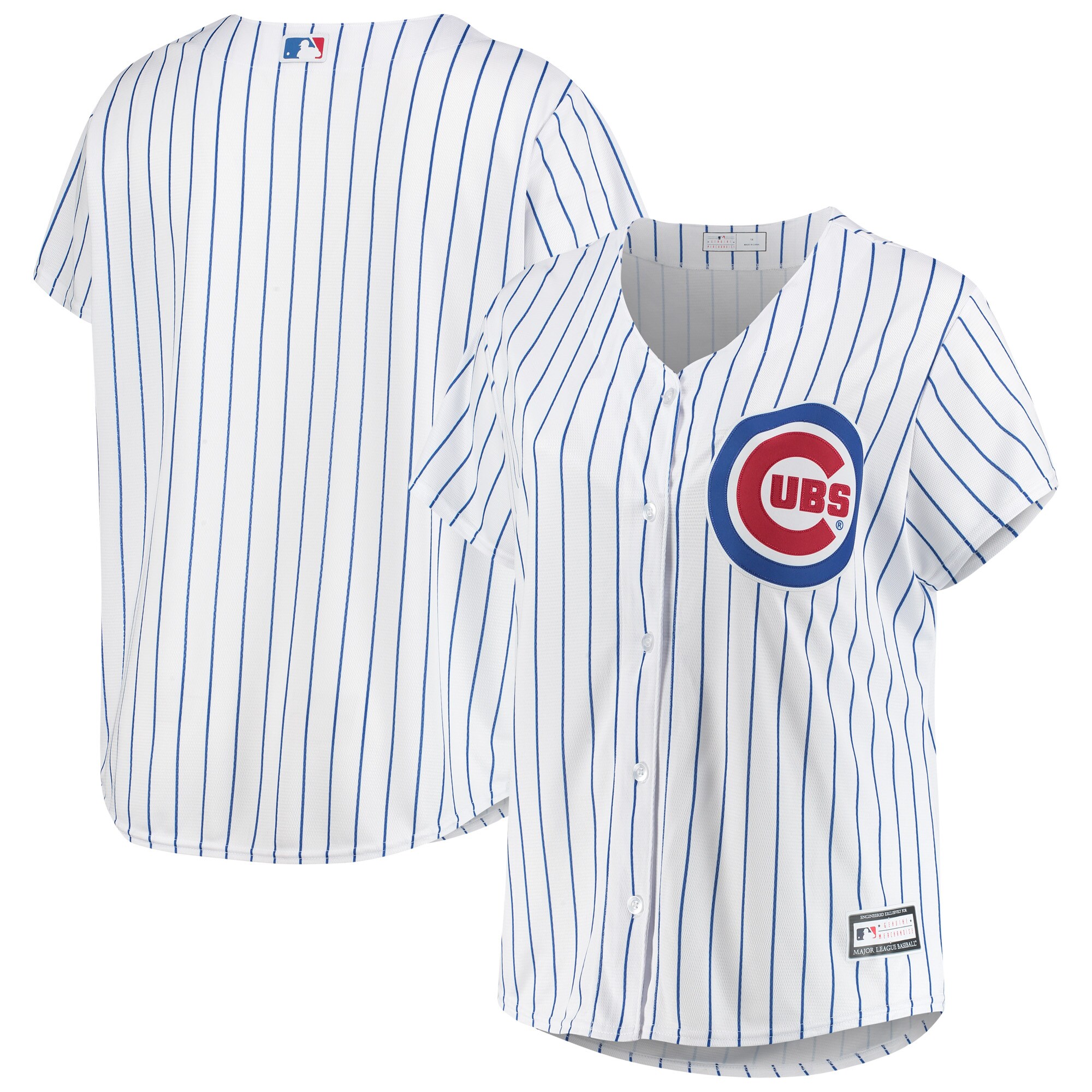 Alternative view of Chicago Cubs Women’s Plus Size Sanitized Replica Team Jersey – White