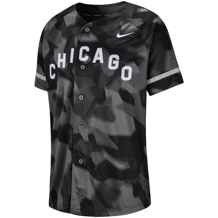 Alternative view of Chicago White Sox Camo Baseball Jersey - Black