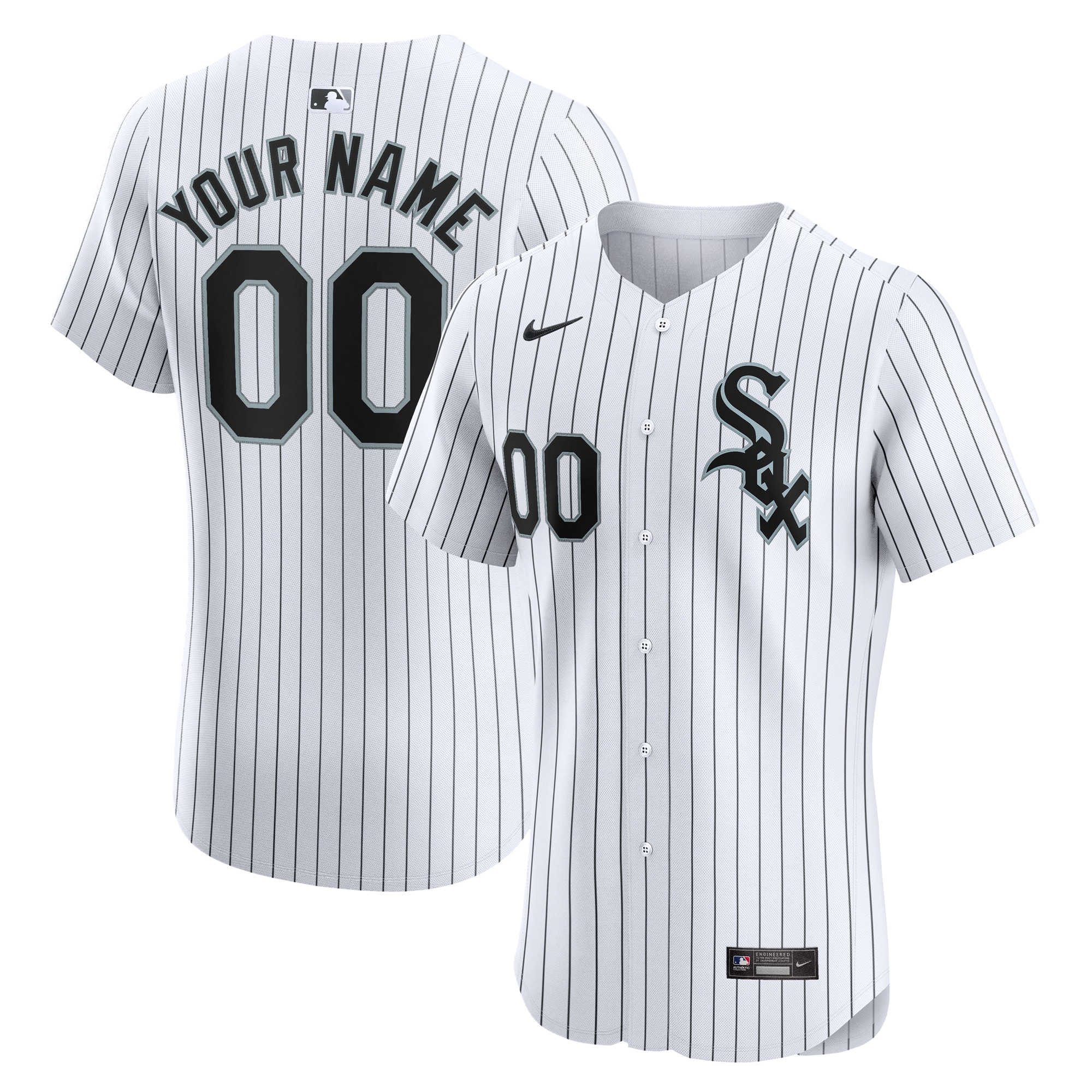 Chicago White Sox Home Elite Custom Baseball Jersey - White