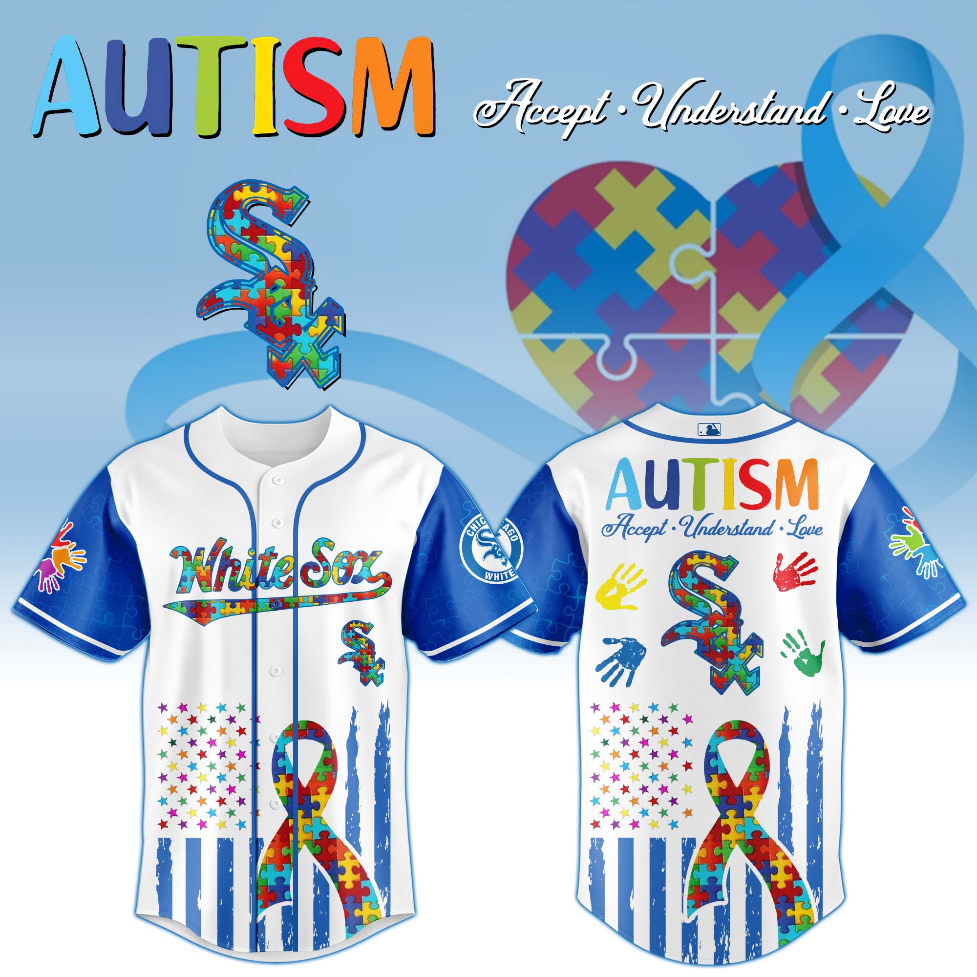 Chicago White Sox Mlb X Autism Awareness Month Baseball Jersey
