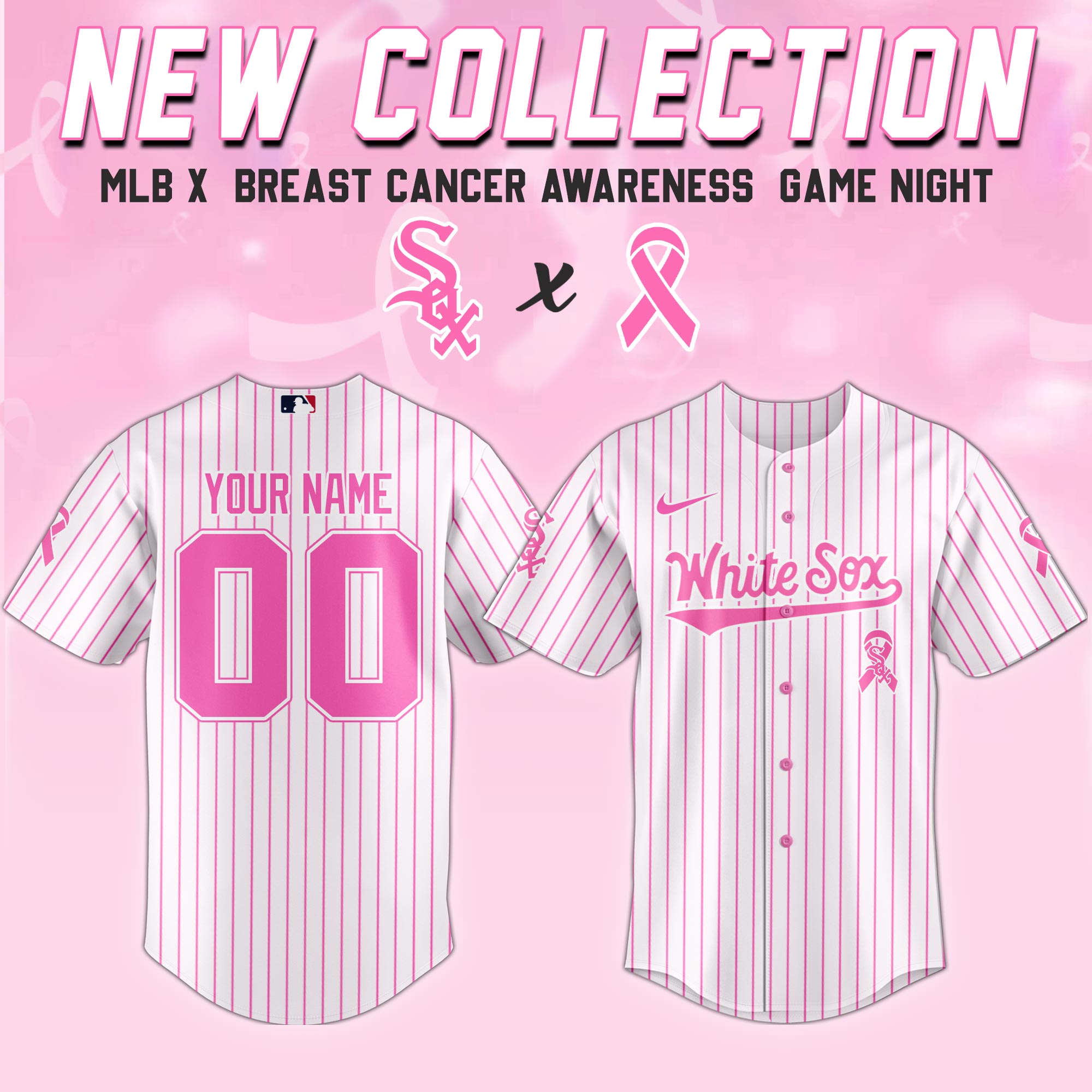 Chicago White Sox Mlb X Breast Cancer Awareness Month United In Pink Baseball Jersey