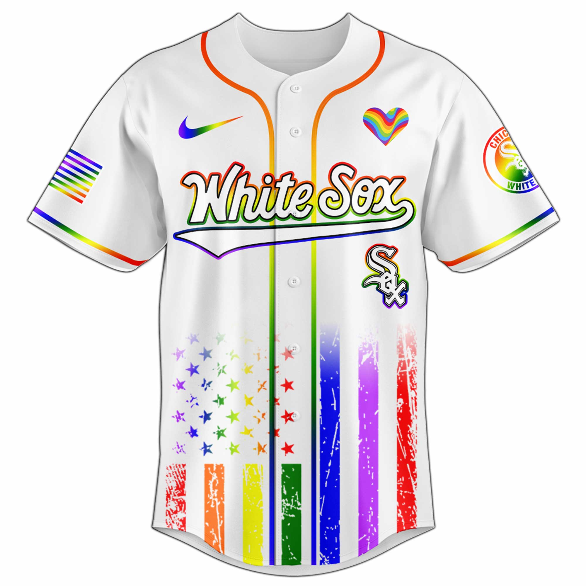 Alternative view of Chicago White Sox Mlb X Happy Pride Month Limited Edition Jersey 2025