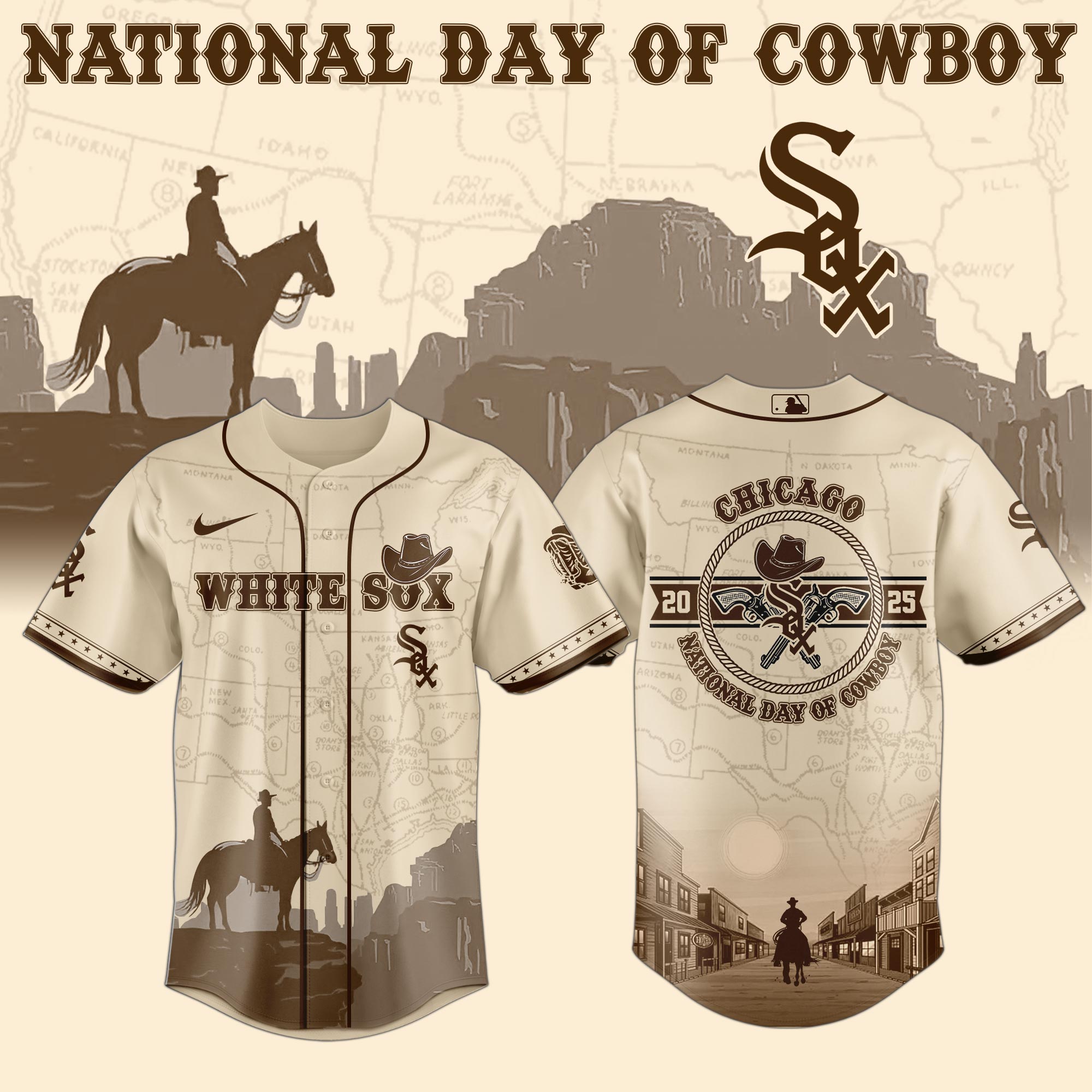 Chicago White Sox Mlb X National Day Of Cowboy Baseball Jersey