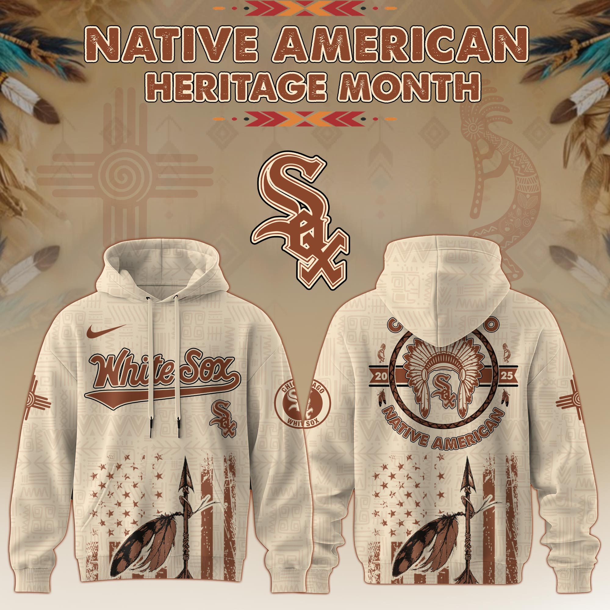 Chicago White Sox Mlb X Native American Heritage Month Mlb Collaboration Custom Hoodie