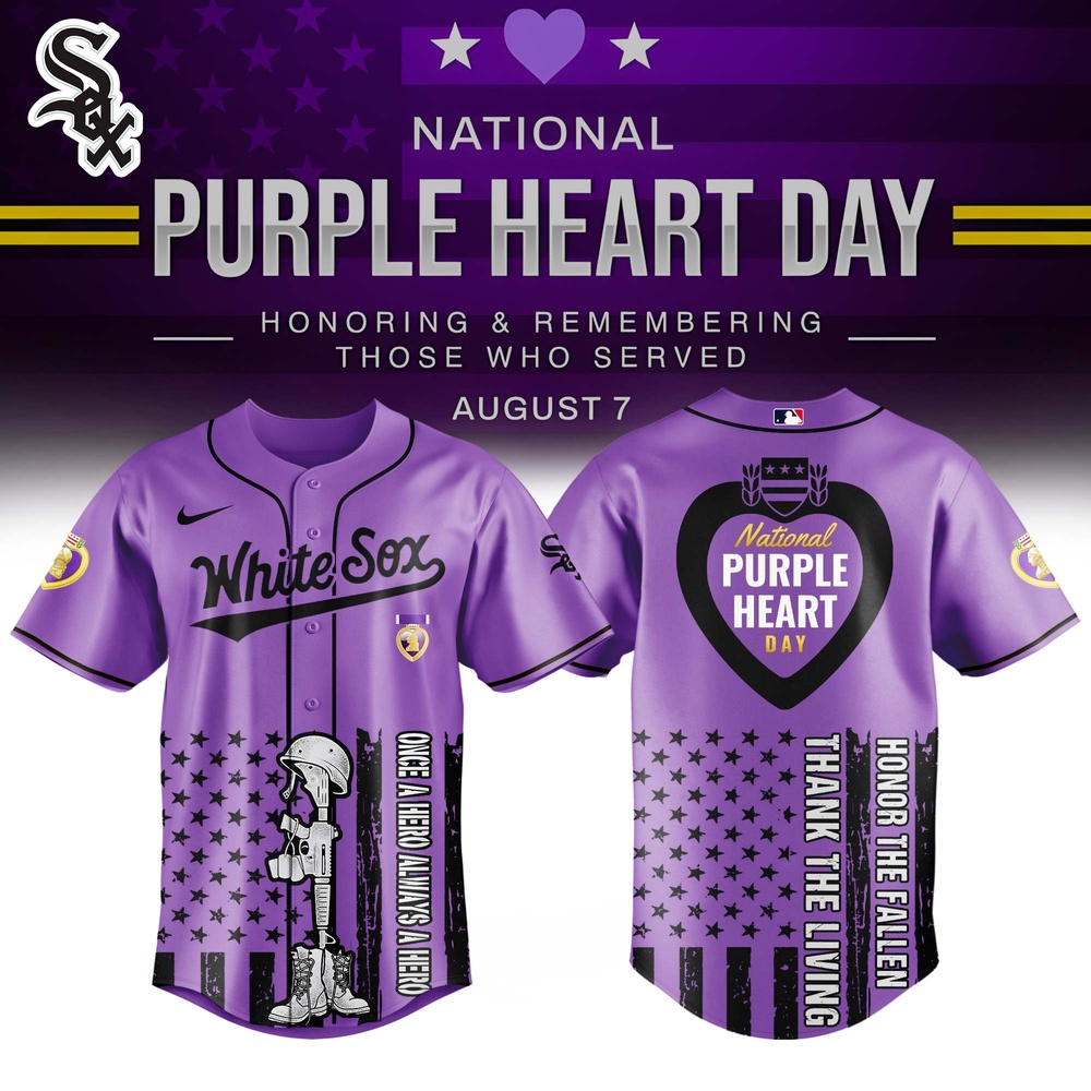 Chicago White Sox Mlb X Usa Purple Heart Day Baseball Jersey