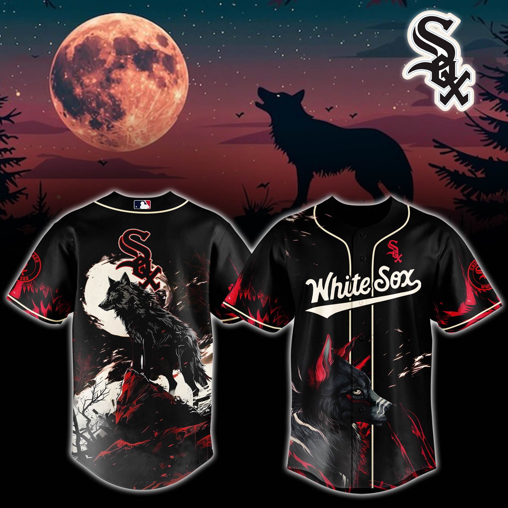 Chicago White Sox Mlb X Wolf Baseball Jersey