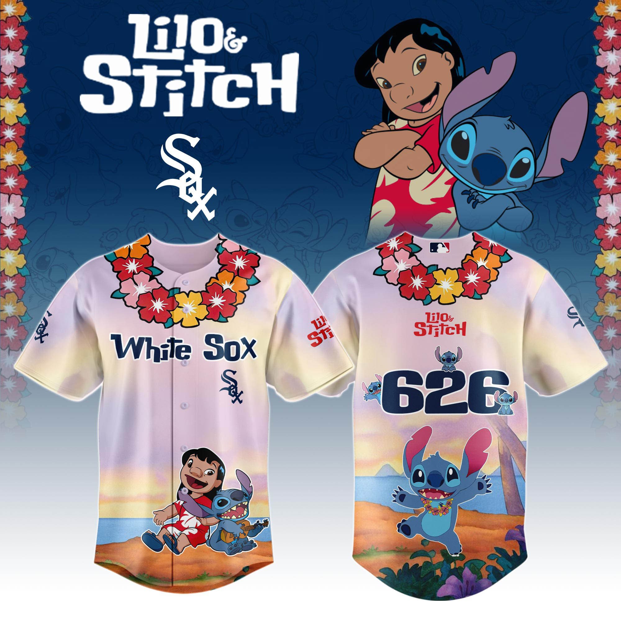 Chicago White Sox X Lilo & Stitch Special Edition Jersey 2025