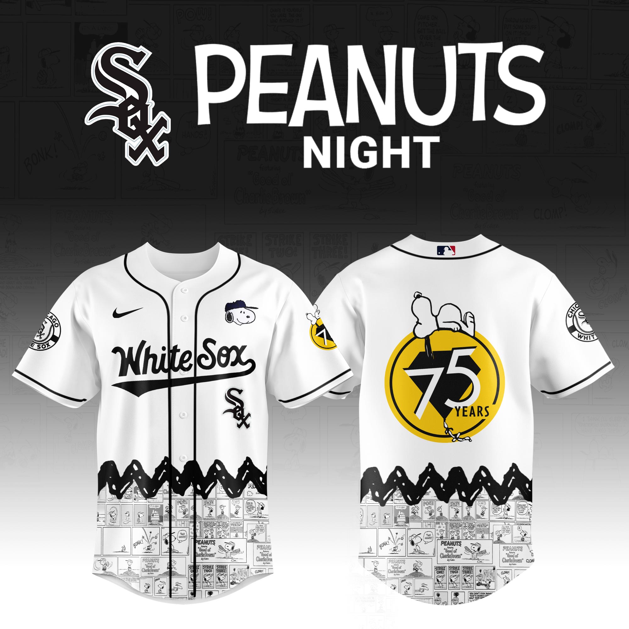 Chicago White Sox X Peanuts Night Jersey 2025