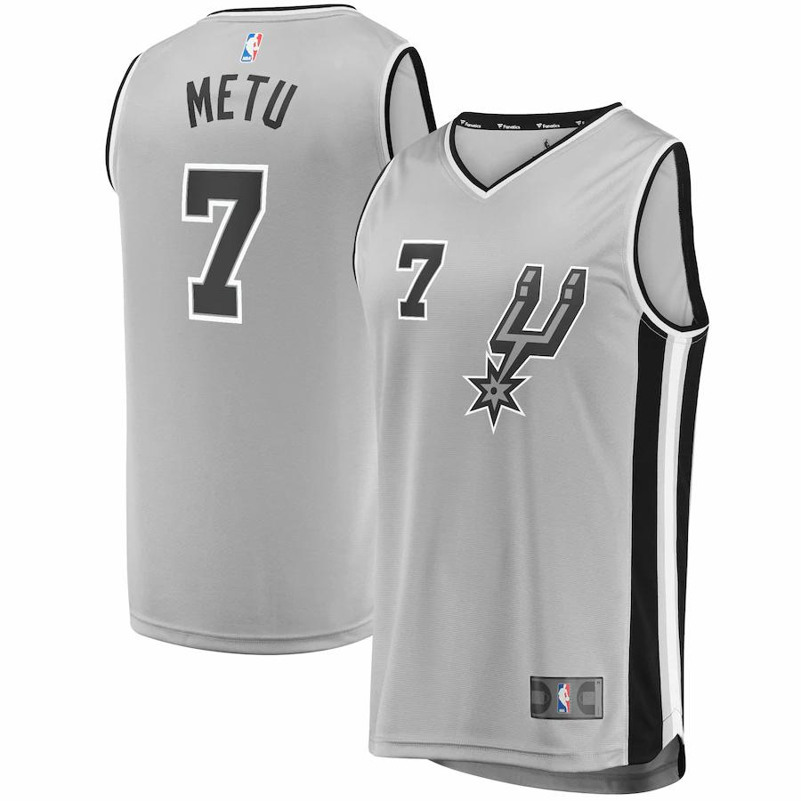 Chimezie Metu San Antonio Spurs Fanatics Branded Fast Break Replica Player Basketball Jersey - Statement Edition - Silver