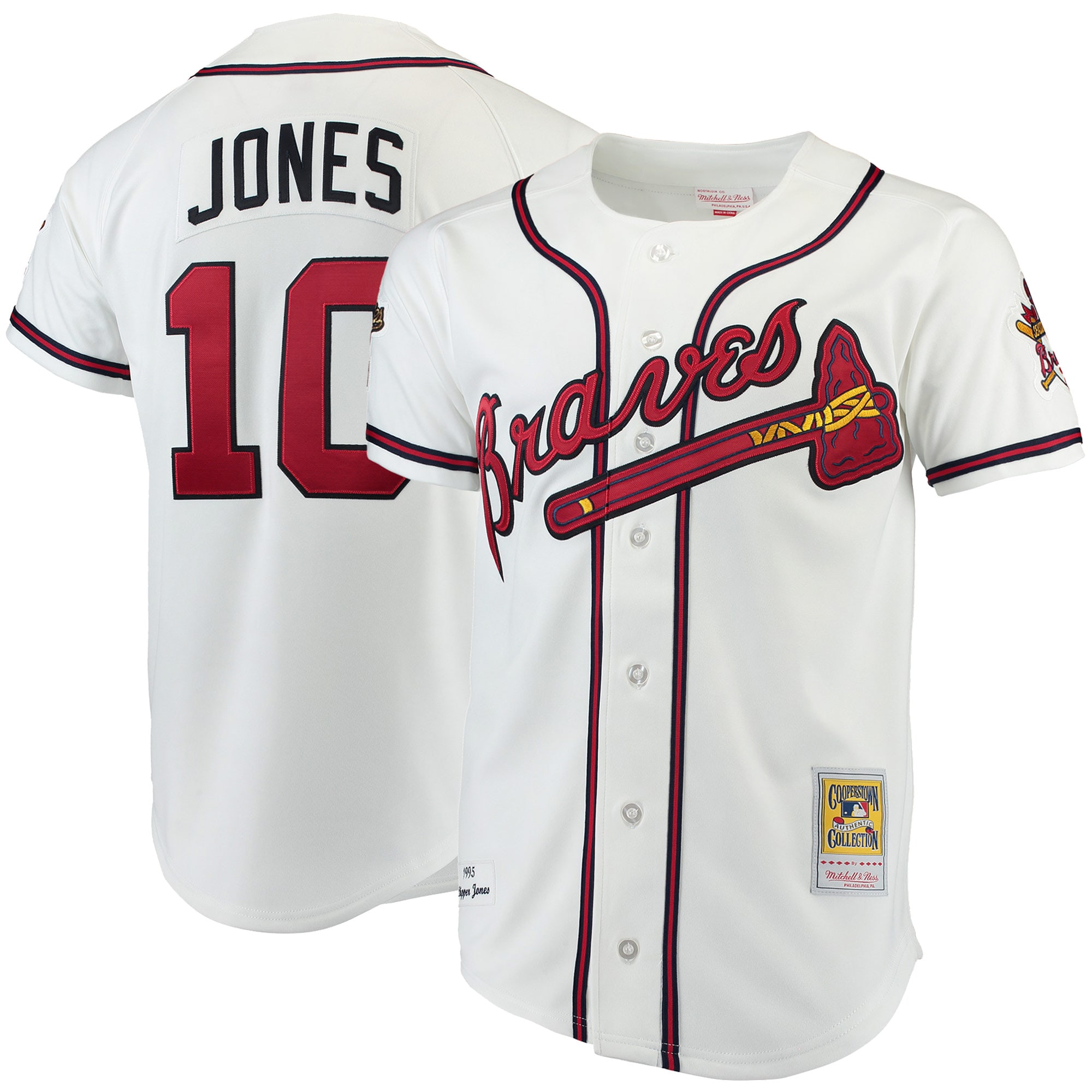 Chipper Jones Atlanta Braves Mitchell & Ness Authentic Baseball Jersey - White