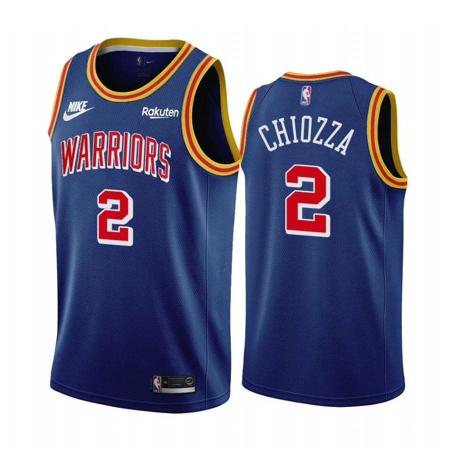 Chris Chiozza Golden State Warriors 75th Anniversary Royal 2 Basketball Jersey - Men Basketball Jersey - JS261 