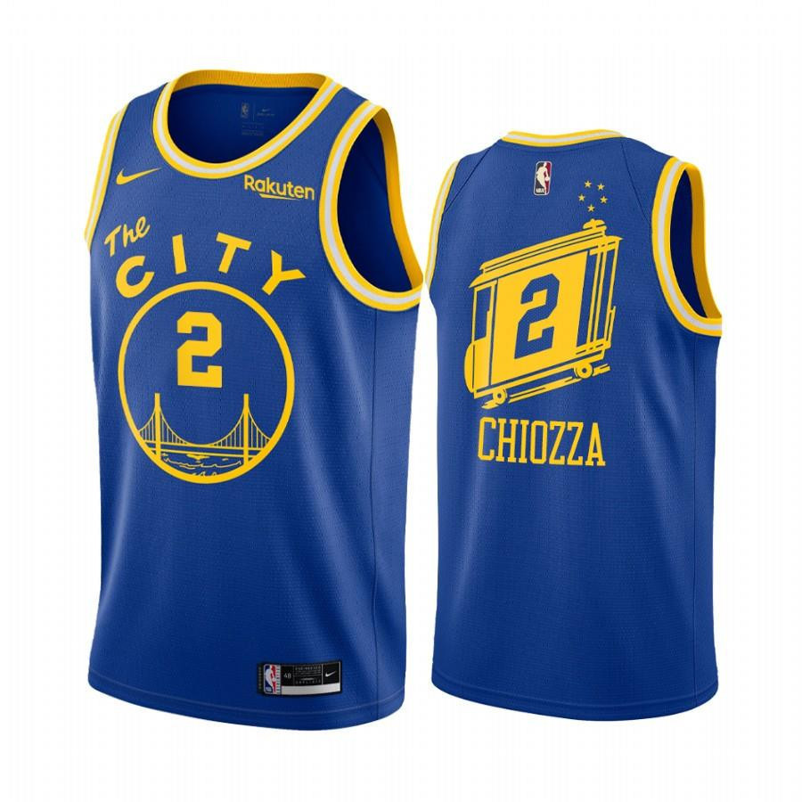 Chris Chiozza Golden State Warriors Hardwood Classics Royal 2 Basketball Jersey - Men Basketball Jersey - JS749 