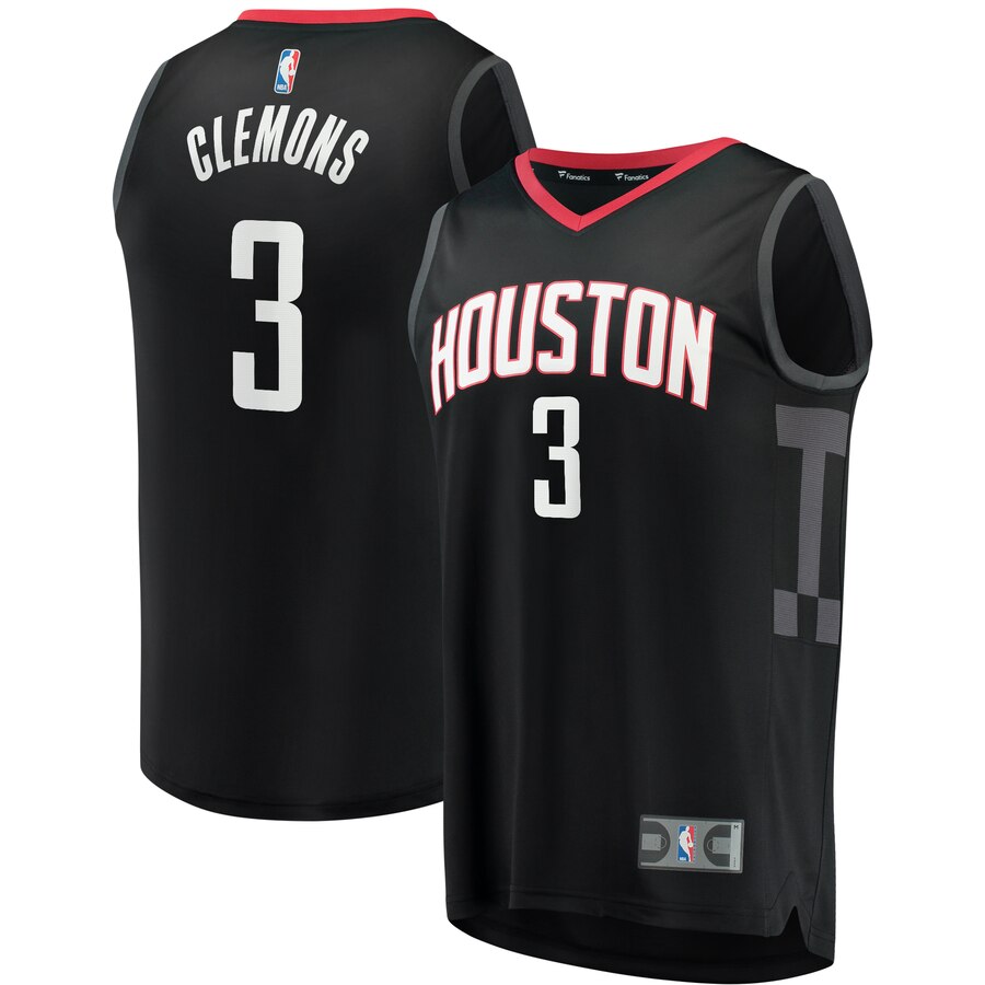 Chris Clemons Houston Rockets Fanatics Branded Fast Break Replica Player Basketball Jersey Black - Statement Edition