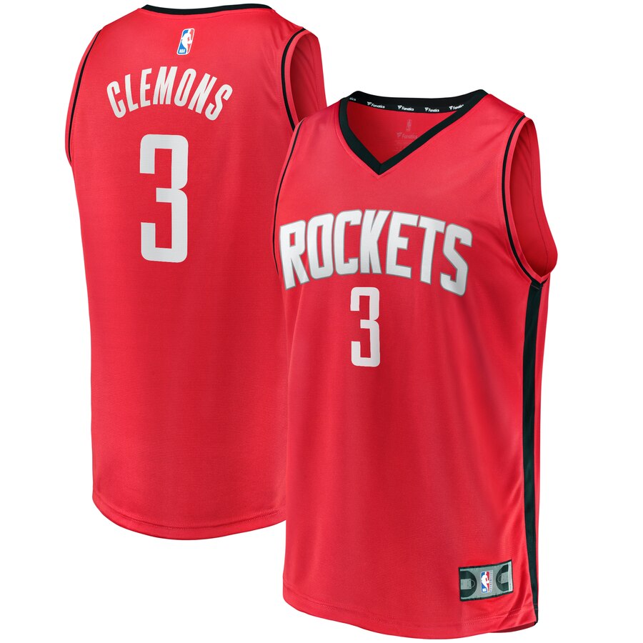 Chris Clemons Houston Rockets Fanatics Branded Fast Break Replica Player Basketball Jersey – Icon Edition – Red
