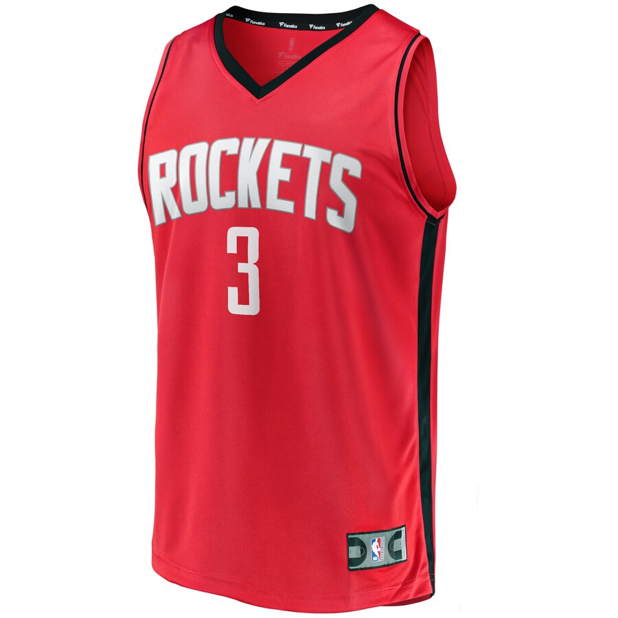 Alternative view of Chris Clemons Houston Rockets Fanatics Branded Fast Break Replica Player Basketball Jersey – Icon Edition – Red