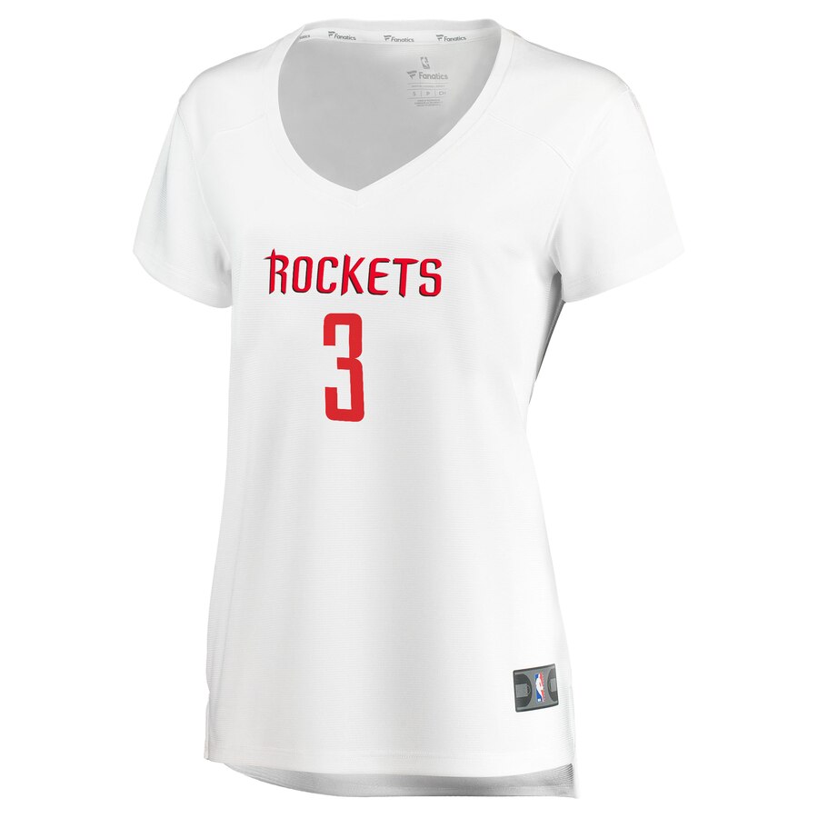 Alternative view of Chris Clemons Houston Rockets Fanatics Branded Women's Fast Break Replica Basketball Jersey White - Association Edition