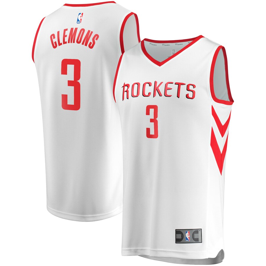 Chris Clemons Houston Rockets Fanatics Branded Youth Fast Break Replica Player Basketball Jersey White - Association Edition