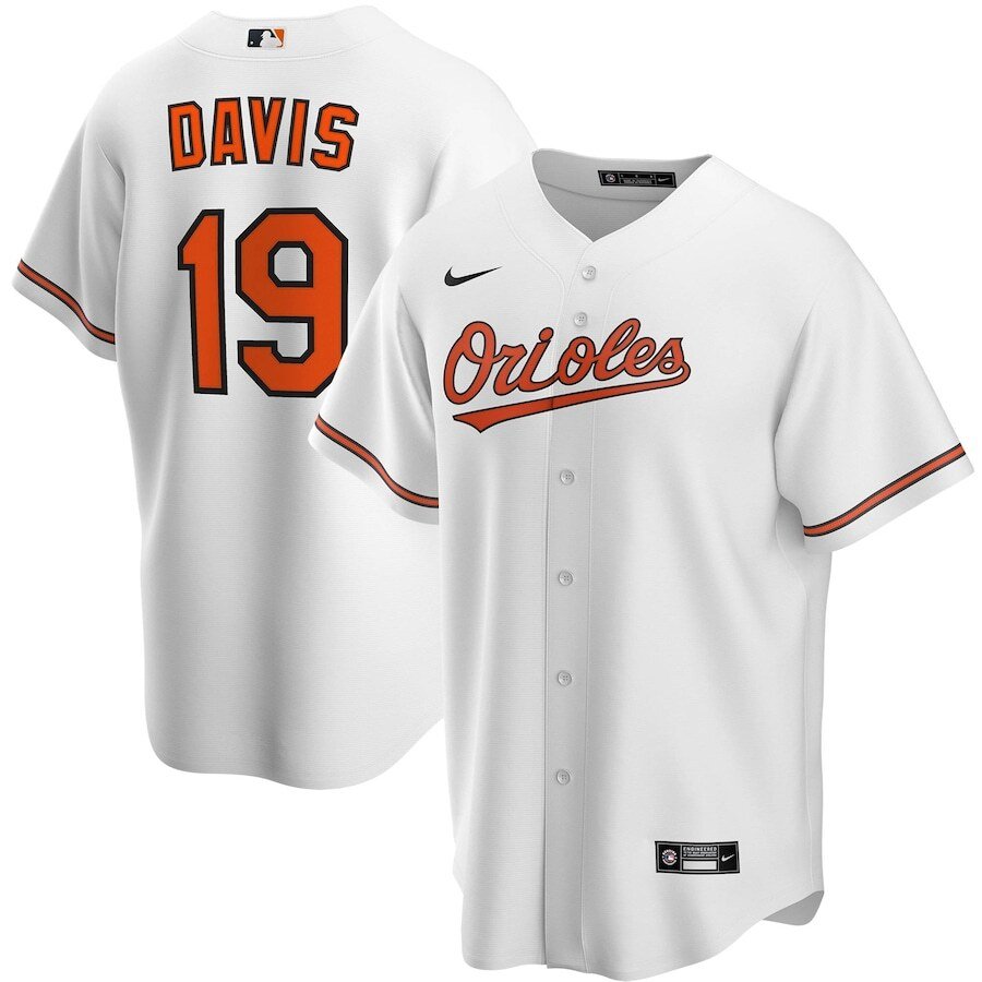 Chris Davis Baltimore Orioles Home 2020 Replica Player Jersey - White