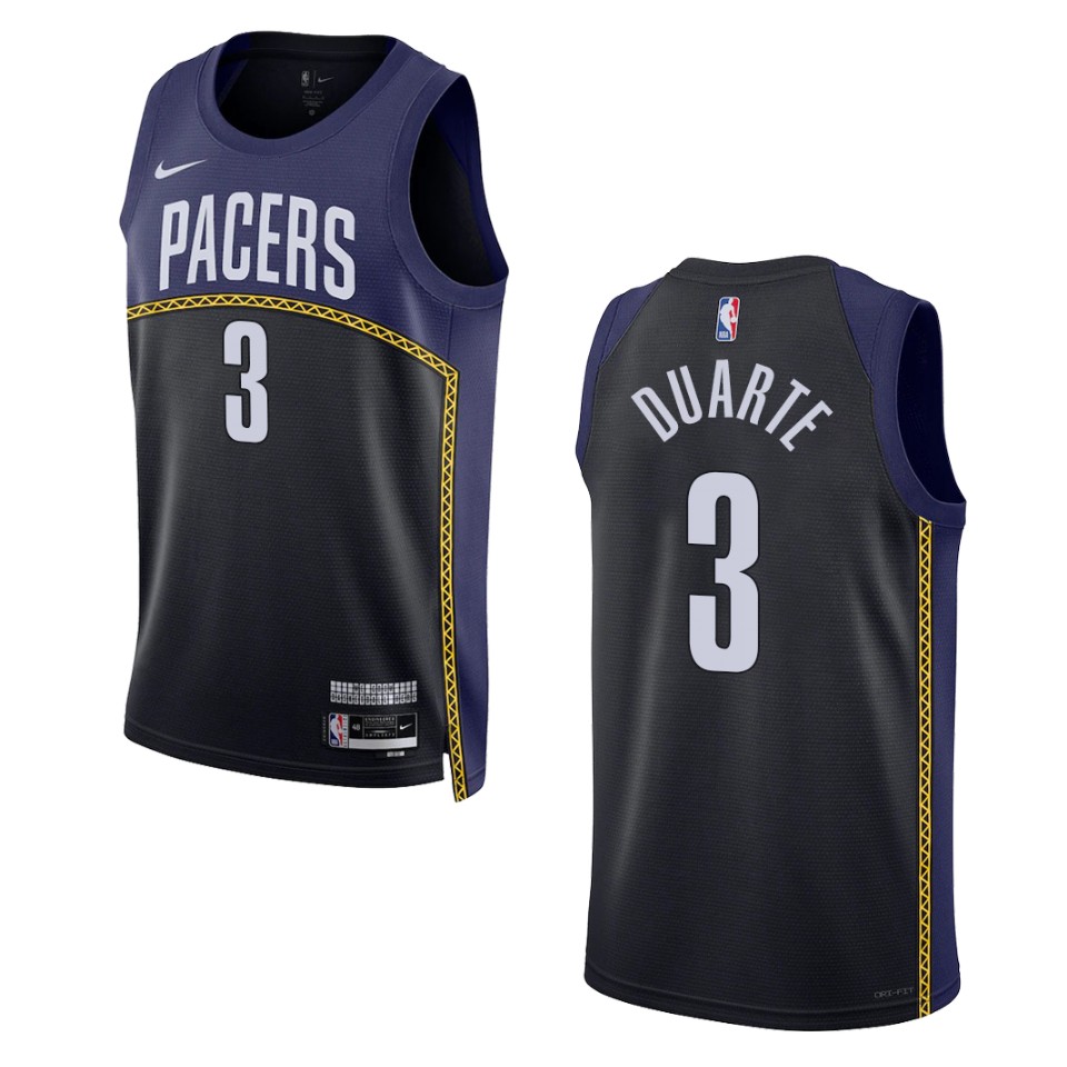 Chris Duarte City Edition Indiana Pacers 2022-23 Blue Swingman Basketball Jersey