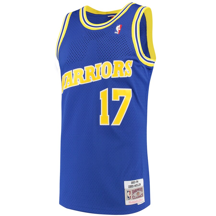 Alternative view of Chris Mullin Golden State Warriors Mitchell & Ness 1993-94 Hardwood Classics Swingman Basketball Jersey - Royal