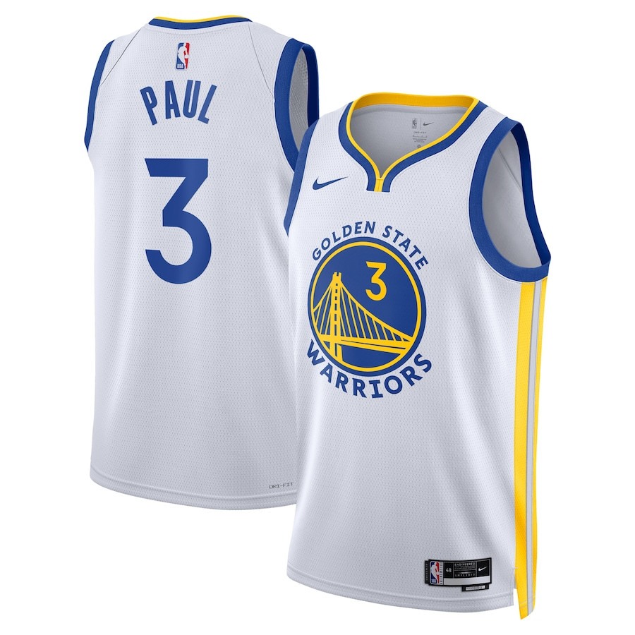 Chris Paul 3 Golden State Warriors Unisex Swingman Basketball Jersey - Association Edition - White - JS863 