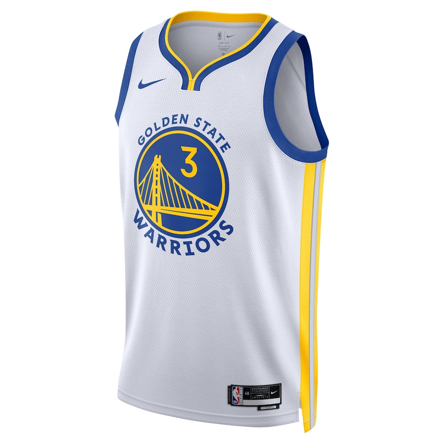 Alternative view of Chris Paul 3 Golden State Warriors Unisex Swingman Basketball Jersey - Association Edition - White - JS863 